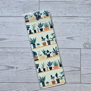 🌿 Potted Plants Shelf Metal Bookmark – Botanical Gift for